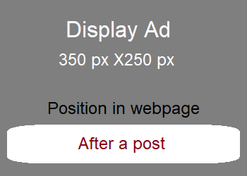 display ad 350X250 after a post